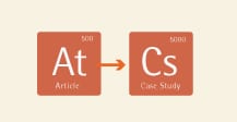Two graphics similar to a periodic table. Article, which points to Case Study. 