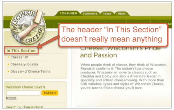 subheaders