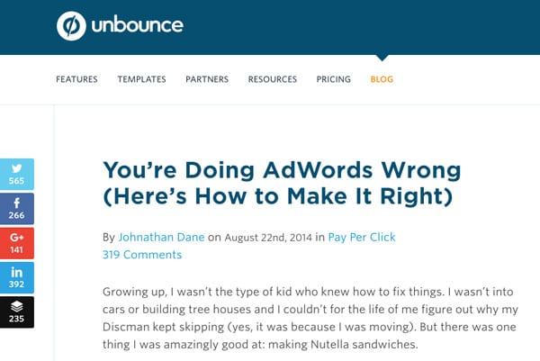Guest blog post with Unbounce - image source