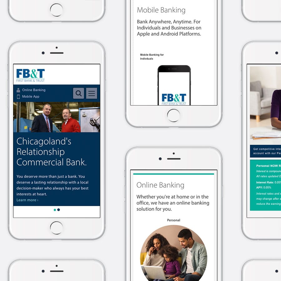 FB and T Bank app on mobile device
