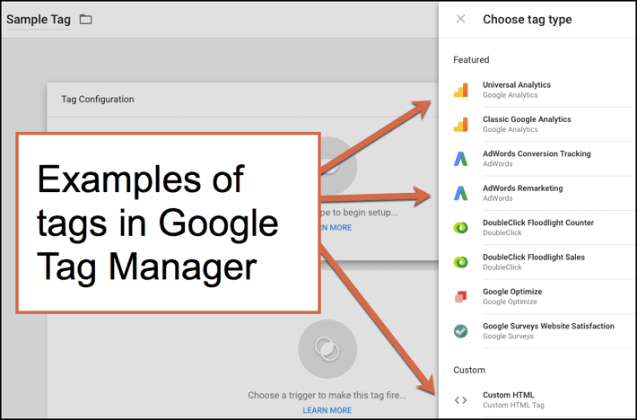 Image result for types of tags in google tag manager