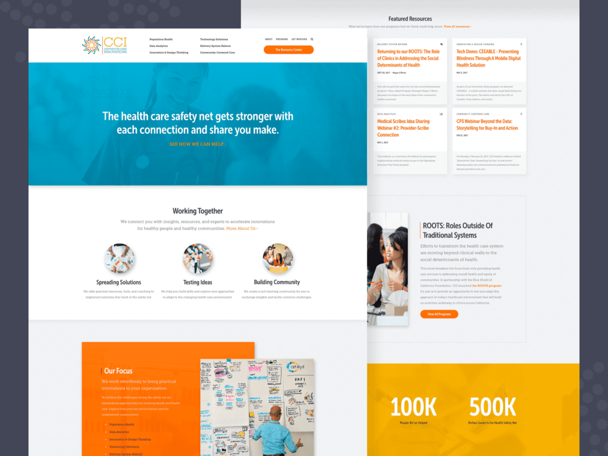 Center for Care Innovations Website Redesign Case Study