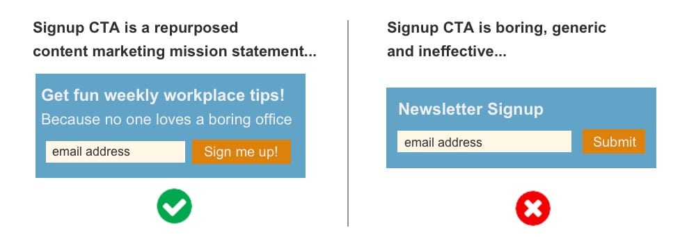 email signup CTA