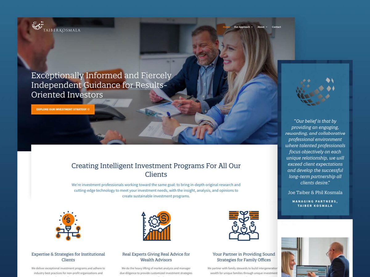 Taiber Kosmala Website Redesign Case Study