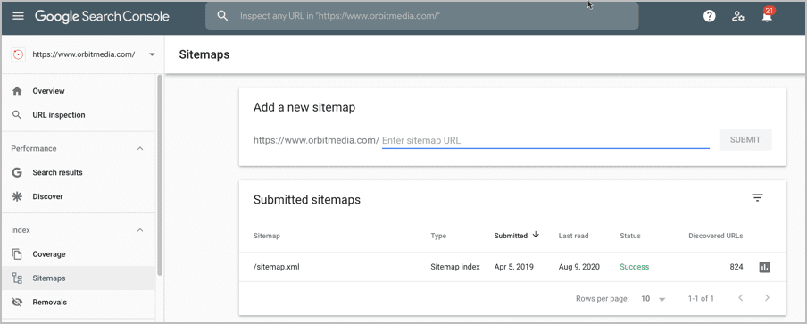 sitemap-search-console