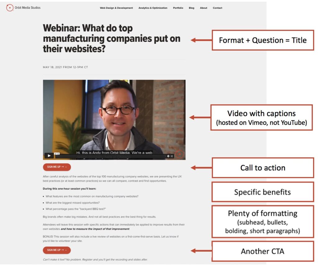 Webinar Landing Page