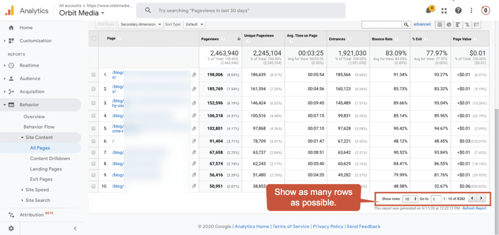 2 Ga Pageviews Rows