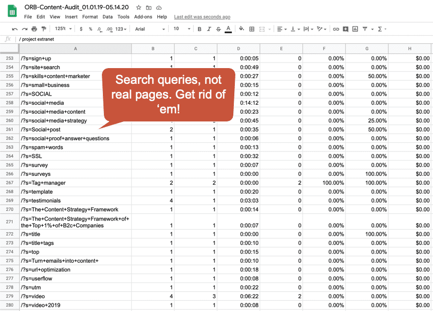 emove non-pages from your website content export