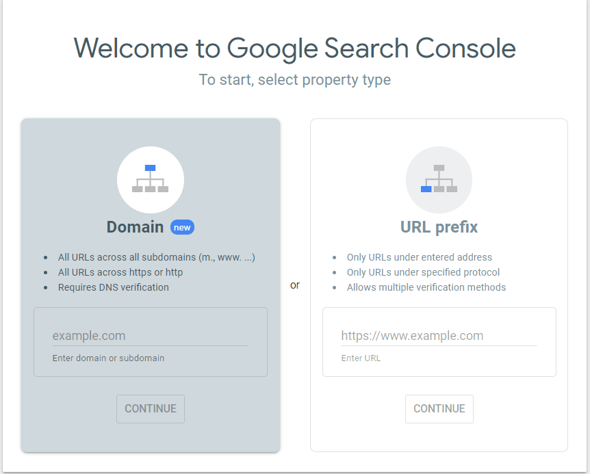 welcome to google search console