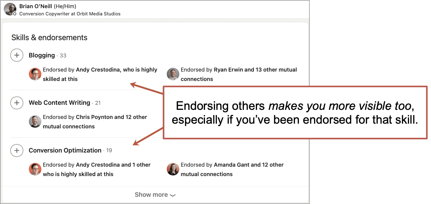 example of endorsements