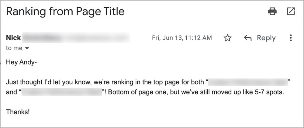 ranking from page title