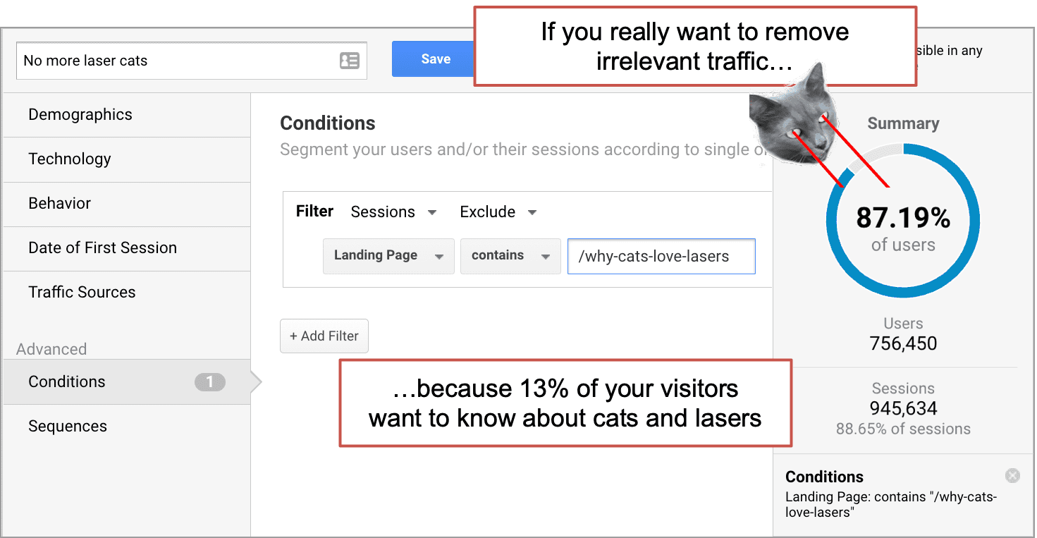 segmenting out irrelevant traffic