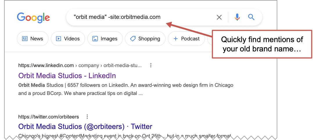 find brand mentions in Google