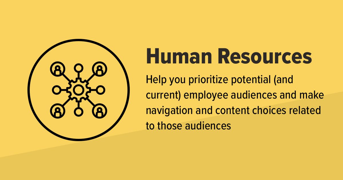 HR helps prioritize employee audiences and content related to those audiences
