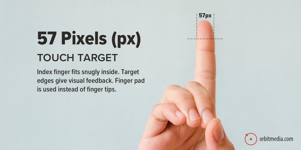 image of the tip of a finger that is 57 pixels wide