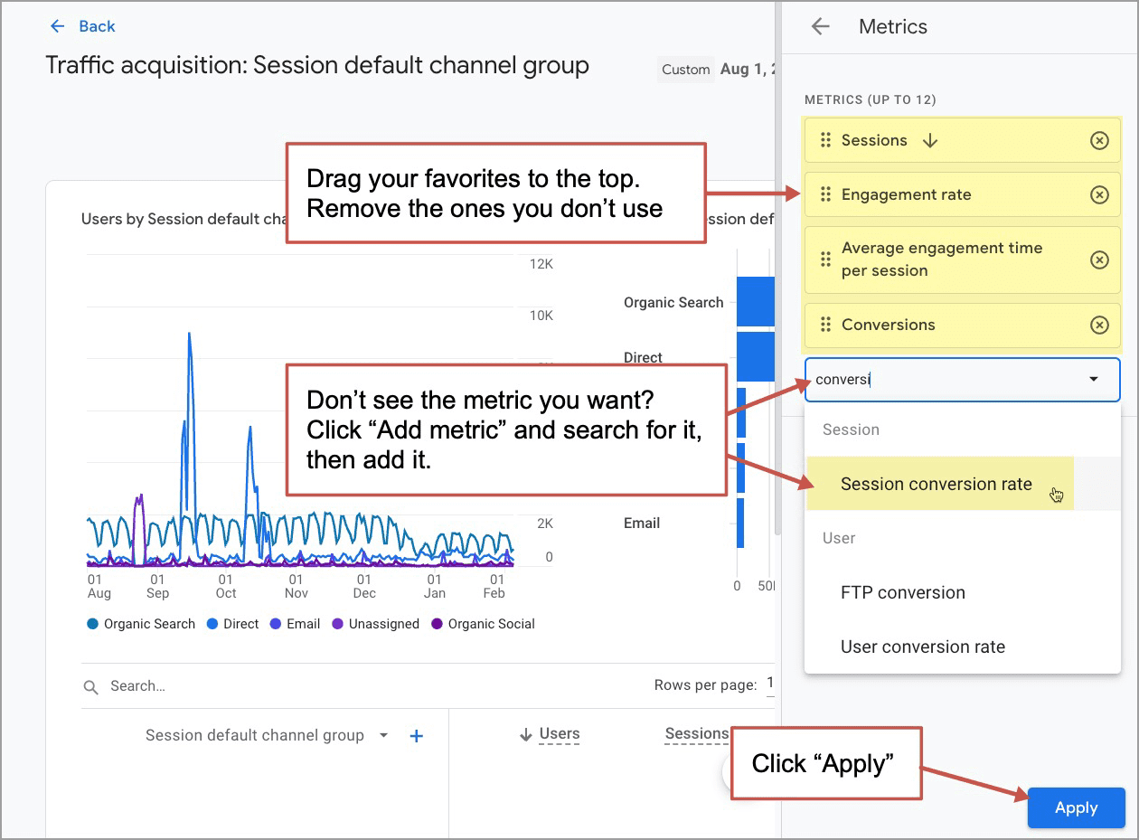 traffic acquisition report in ga4