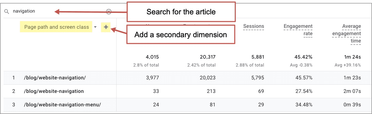 add a secondary dimension to show source/medium