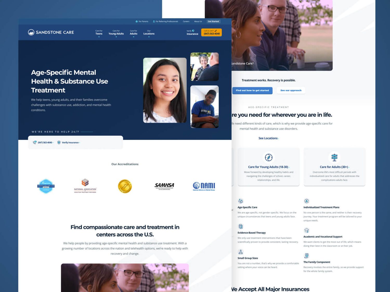 Sandstone Care site Redesign Case Study Orbit Media