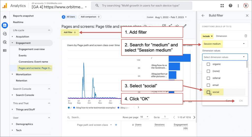 How to track social media traffic in GA4: 6 Reports