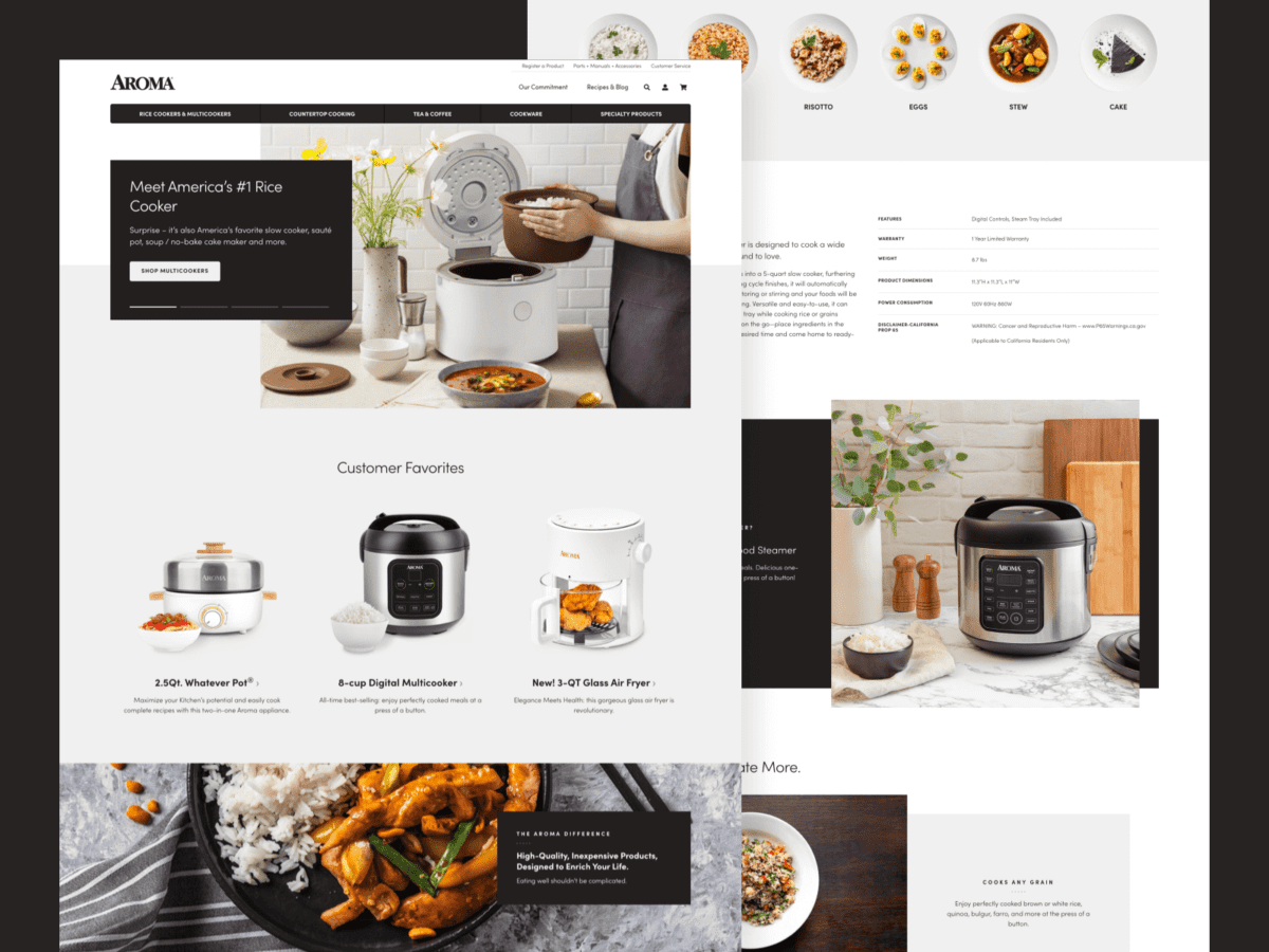 Aroma Housewares Website Redesign Case Study