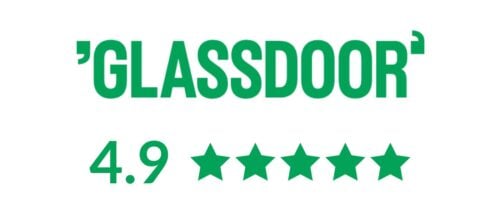 GLASSDOOR review badge 4.9 starts