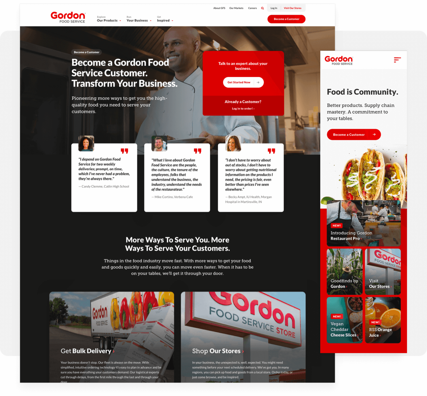 Food & Beverage Web Design Orbit Media Studios