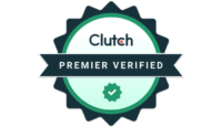 Clutch Premier Verified badge with a green checkmark in the center, signifying a verified status.