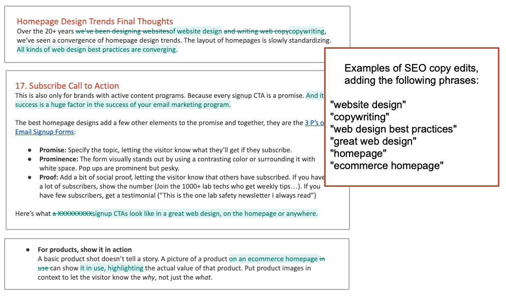 Semantic keywords sales