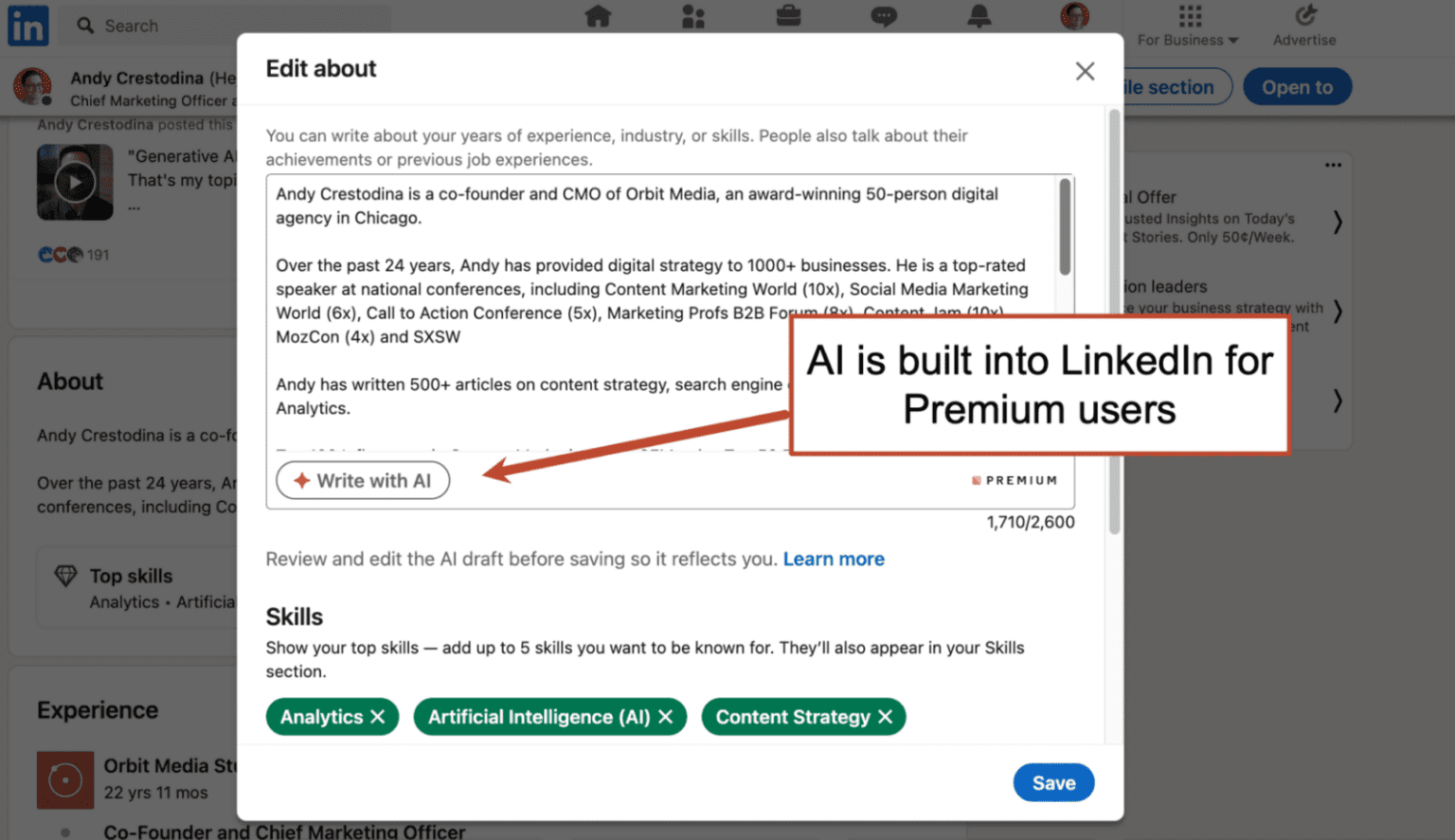 3 Ways to use AI for LinkedIn Profiles and Post Analysis | Orbit Media ...