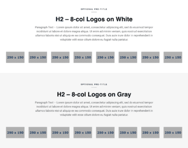 An infographic showing two layouts of text blocks and images in grayscale, with layout options labeled and organized symmetrically.