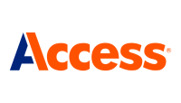 Text logo displaying the word "Access" with the letter "A" in blue and the rest in orange.