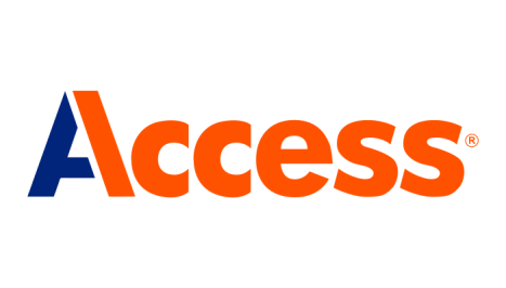 Text logo displaying the word "Access" with the letter "A" in blue and the rest in orange.
