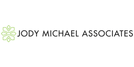 Logo of Jody Michael Associates features a green abstract symbol on the left and the company name in black capitals on the right.