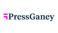 Press Ganey logo featuring the company name in bold text with a small pink symbol on the left.