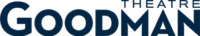 The Goodman Theatre logo with the words "GOODMAN THEATRE" in bold, dark blue uppercase letters.