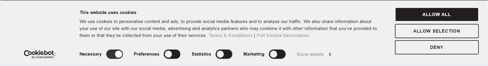 An example cookie consent banner checkboxes for necessary, preferences, statistics, and marketing cookies.