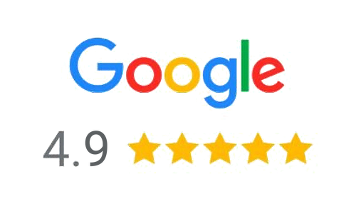 Google review badge 4.9 stars