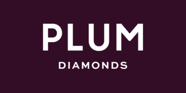 Plum Diamonds logo featuring white text on a dark purple background.